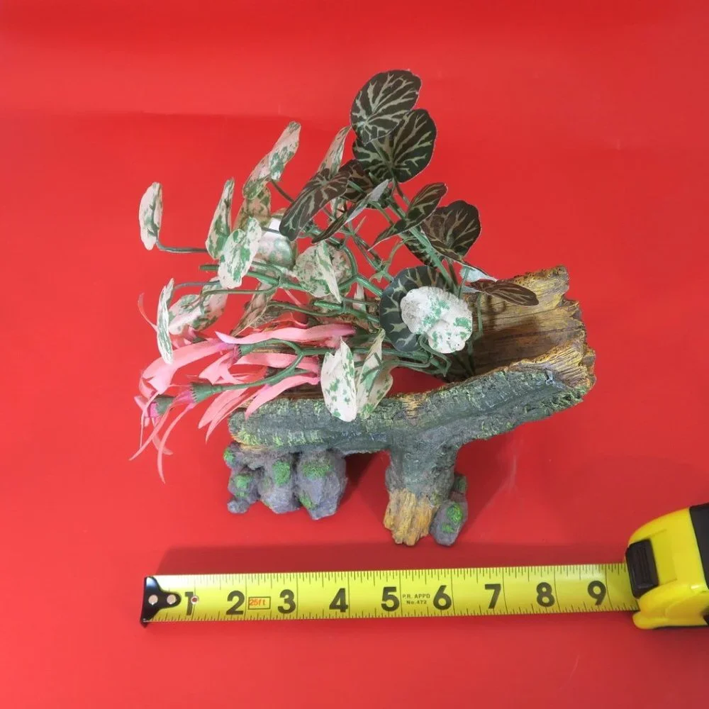 Aquarium Terrarium Decoration Fish Tank Landscape Hideout Plastic Plant Ornament